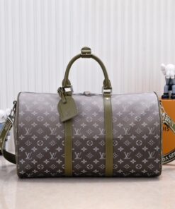 Monogram Gradient Canvas Keepall Bandouliere 45 In Khaki Green