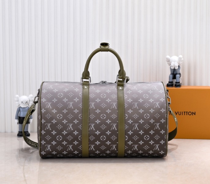 Monogram Gradient Canvas Keepall Bandouliere 45 In Khaki Green - Image 3