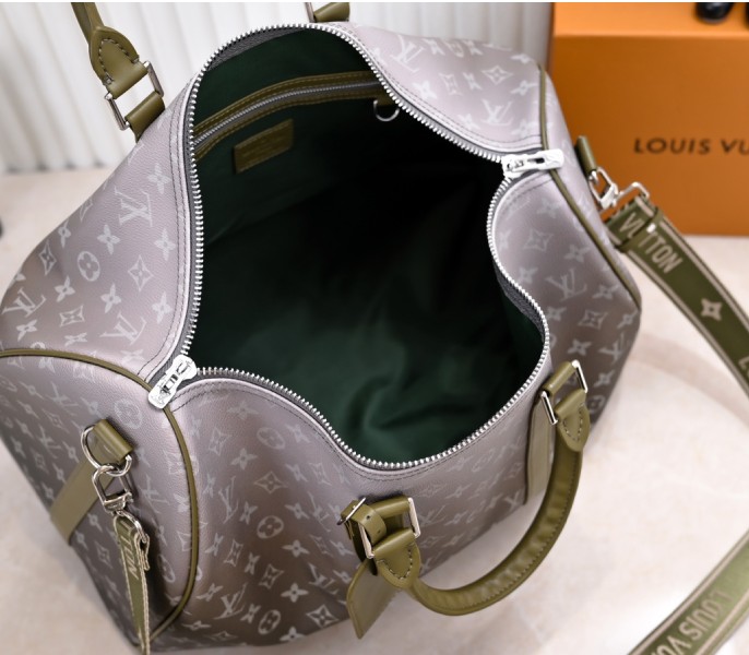 Monogram Gradient Canvas Keepall Bandouliere 45 In Khaki Green - Image 5