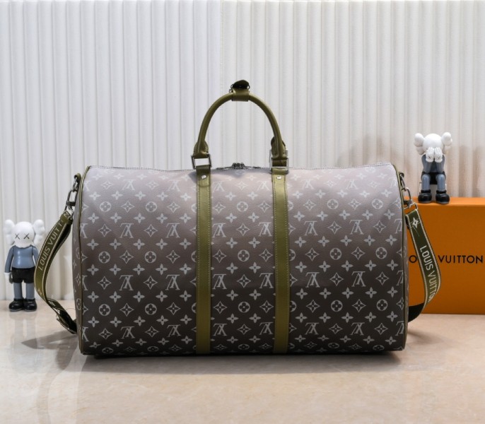 Monogram Gradient Canvas Keepall Bandouliere 55 In Khaki Green - Image 3