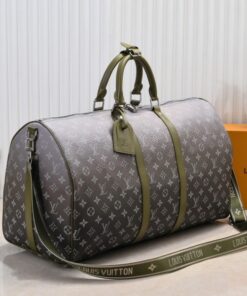 Alternative view of Monogram Gradient Canvas Keepall Bandouliere 55 In Khaki Green