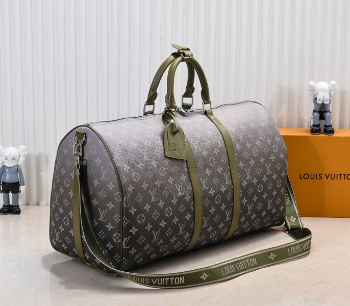Monogram Gradient Canvas Keepall Bandouliere 55 In Khaki Green - Image 2