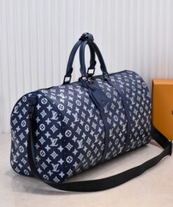 Alternative view of Monogram Shadow Keepall Bandouliere 50 In Navy Blue