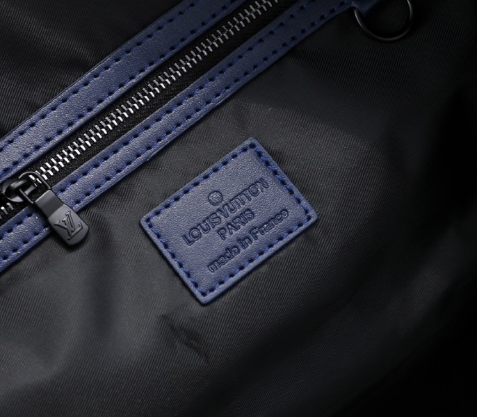 Monogram Shadow Keepall Bandouliere 50 In Navy Blue - Image 6
