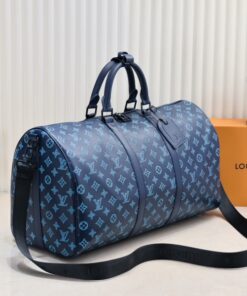 Alternative view of Monogram Shadow Keepall Bandouliere 50 In Navy River Blue