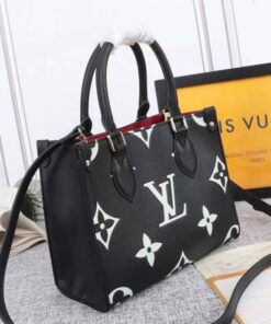 Alternative view of Louis Vuitton Bicolor Monogram Empreinte Leather Onthego PM Bag In Black And Beige