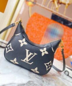 Alternative view of Louis Vuitton Bicolor Monogram Empreinte Leather Bagatelle Mini Hobo In Black