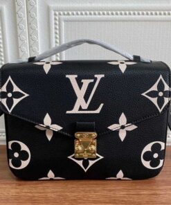Louis Vuitton Bicolor Monogram Empreinte Metis Bag In Black And Beige