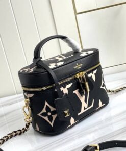 Alternative view of Louis Vuitton Bicolor Monogram Empreinte Vanity PM Bag In Black And Beige