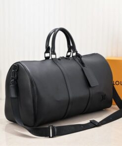 Alternative view of Louis Vuitton Aerogram Keepall Bandouliere 50 Travel Bag In Black