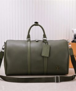 Louis Vuitton Aerogram Keepall Bandouliere 50 Travel Bag In Khaki