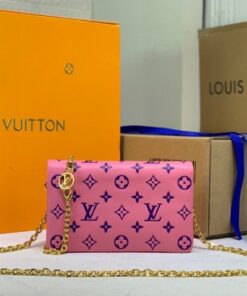 Louis Vuitton Coussin Pochette In Pink And Purple