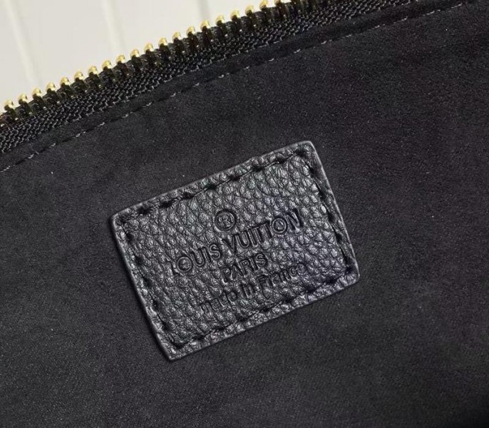 Louis Vuitton Bicolor Monogram Empreinte Leather Petit Palais Handbag In Black And Beige - Image 6