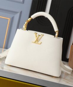 Louis Vuitton Capucines BB Handbag In Quartz White