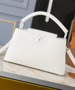 Louis Vuitton Capucines East-West MM Handbag In All Optic White