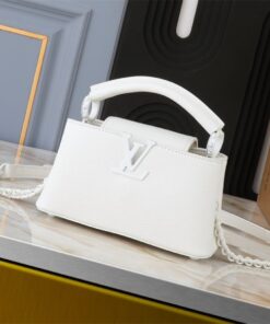 Louis Vuitton Capucines East-West Mini Handbag In Optic White