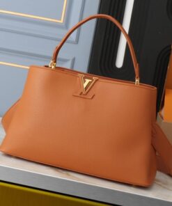 Louis Vuitton Capucines GM Souple Handbag In Cognac Brown