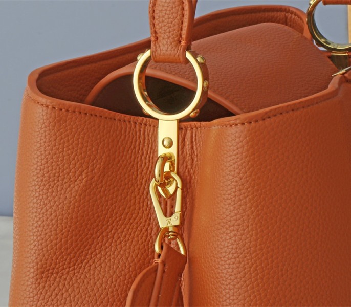 Louis Vuitton Capucines GM Souple Handbag In Cognac Brown - Image 8