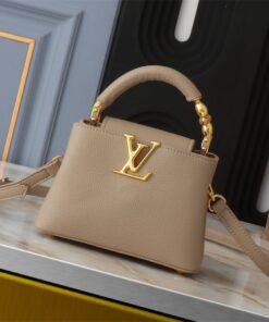 Louis Vuitton Capucines Mini Capucines Handbag In Galet Gray