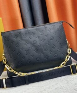 Louis Vuitton Coussin MM Bag In Black With Jacquard Strap
