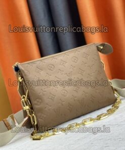 Alternative view of Louis Vuitton Coussin PM Bag In Taupe With Jacquard Strap