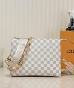 Louis Vuitton Damier Azur Coussin PM Bag With Jacquard Strap