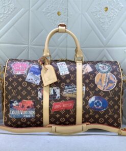 Louis Vuitton Flight Mode Monogram Canvas Keepall Bandouliere 45 Travel Bag