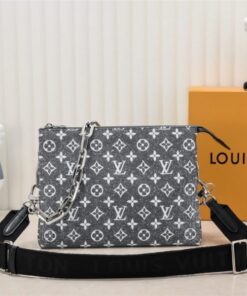 Louis Vuitton Jacquard Denim Coussin PM Bag In Black