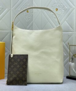Louis Vuitton Low Key MM Hobo In Quartz White
