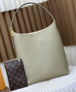 Louis Vuitton Low Key MM Hobo In Limestone Gray
