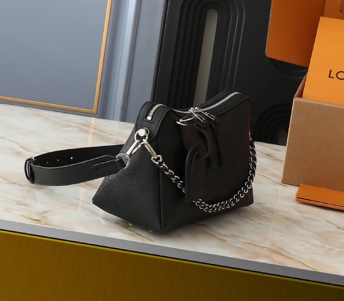 Louis Vuitton Mahina Hand It All PM Bag In Black