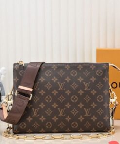 Louis Vuitton Monogram Canvas Coussin MM Bag With Jacquard Strap