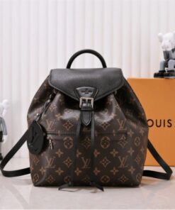 Louis Vuitton Monogram Canvas Montsouris PM Backpack In Black