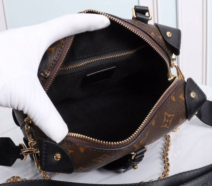 Louis Vuitton Monogram Canvas Petite Malle Souple Handbag In Black - Image 5