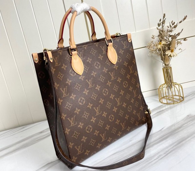 Louis Vuitton Monogram Canvas Sac Plat MM Carryall Handbag - Image 2