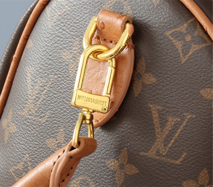 Louis Vuitton Monogram Canvas Soft Speedy 30 Boho Handbag In Tan - Image 9