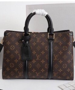 Louis Vuitton Monogram Canvas Soufflot MM Bag In Black