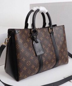 Alternative view of Louis Vuitton Monogram Canvas Soufflot MM Bag In Black