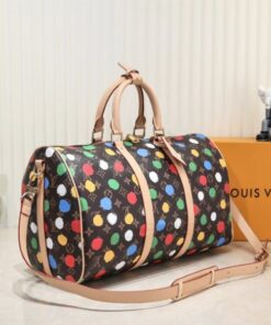 Alternative view of Louis Vuitton X YK Monogram Canvas Keepall Bandouliere 45 Travel Bag