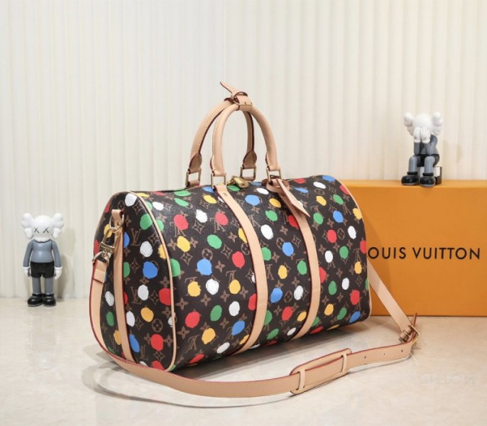 Louis Vuitton X YK Monogram Canvas Keepall Bandouliere 45 Travel Bag - Image 2