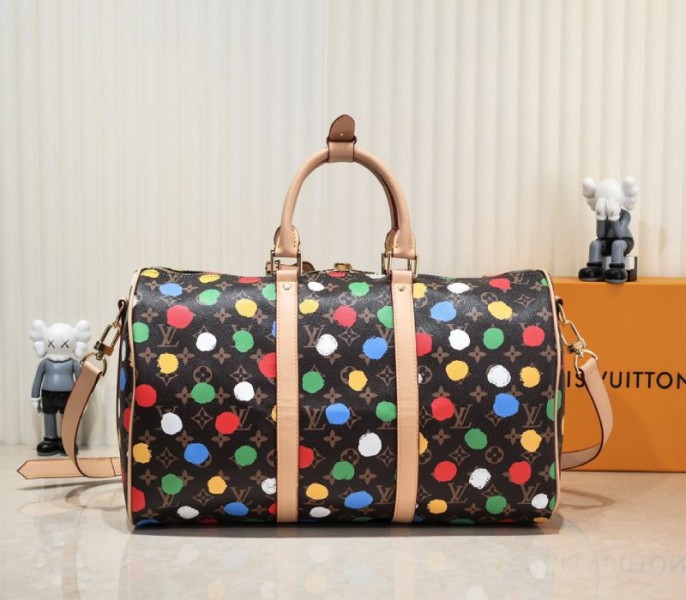 Louis Vuitton X YK Monogram Canvas Keepall Bandouliere 45 Travel Bag - Image 3