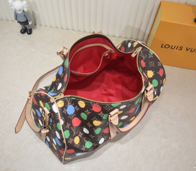 Louis Vuitton X YK Monogram Canvas Keepall Bandouliere 45 Travel Bag - Image 5