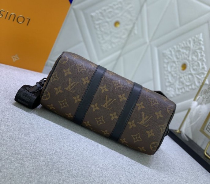 Louis Vuitton Monogram Canvas Keepall Bandouliere 25 In Black - Image 4