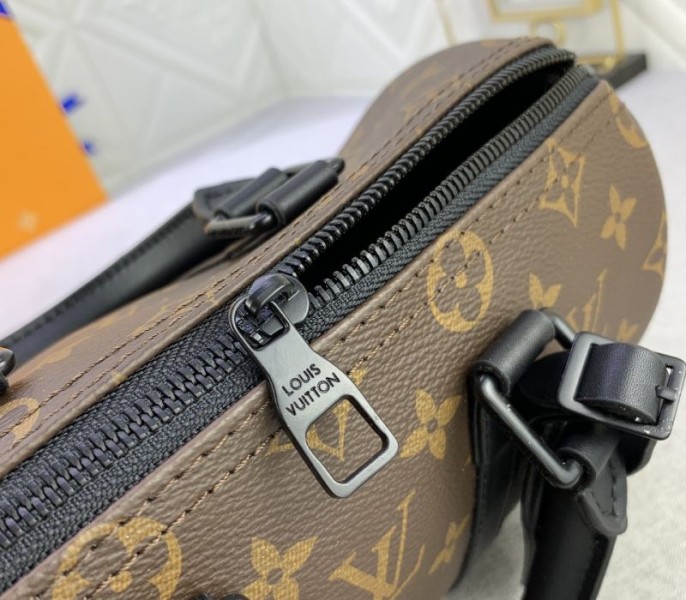 Louis Vuitton Monogram Canvas Keepall Bandouliere 25 In Black - Image 7