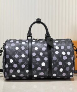 Louis Vuitton X YK Monogram Eclipse Keepall 45 Bandouliere Travel Bag