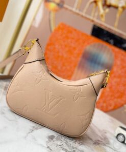 Alternative view of Louis Vuitton Monogram Empreinte Leather Bagatelle Mini Hobo In Beige