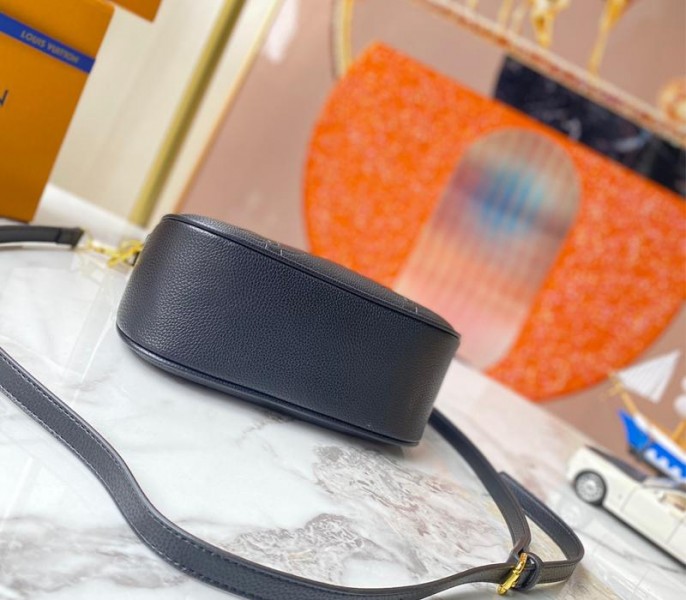 Louis Vuitton Monogram Empreinte Leather Bagatelle Mini Hobo In Black - Image 4