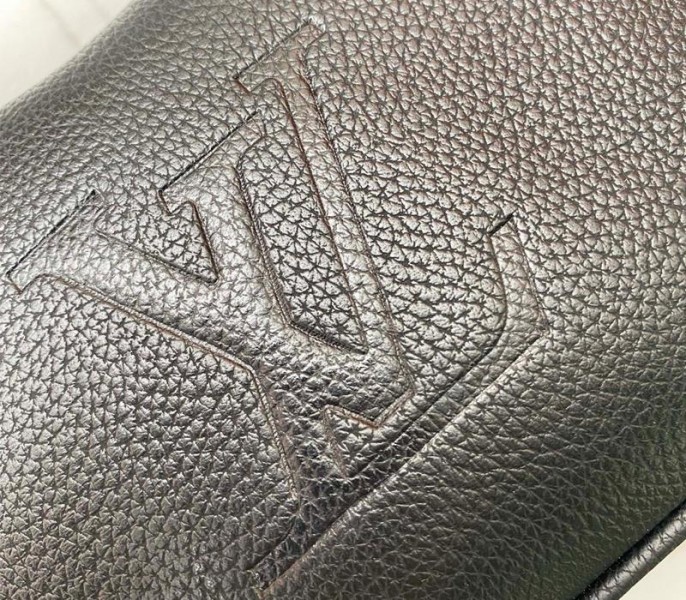 Louis Vuitton Monogram Empreinte Leather Bagatelle Mini Hobo In Black - Image 7