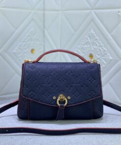 Louis Vuitton Monogram Empreinte Leather Blanche BB Handbag In Navy Blue