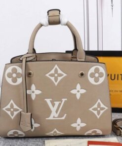 Louis Vuitton Monogram Empreinte Montaigne MM In Tourterelle Gray